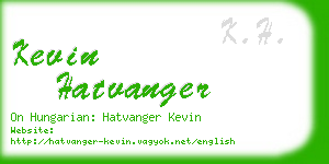kevin hatvanger business card